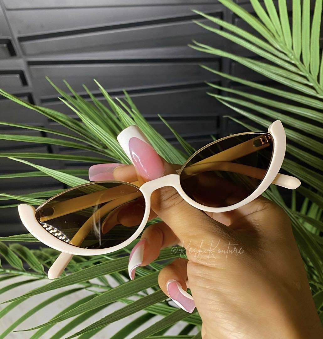 White Half Rim Sunnies