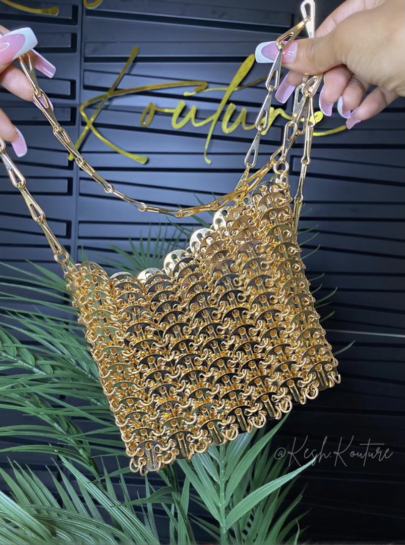 Gold Aluminum Bag