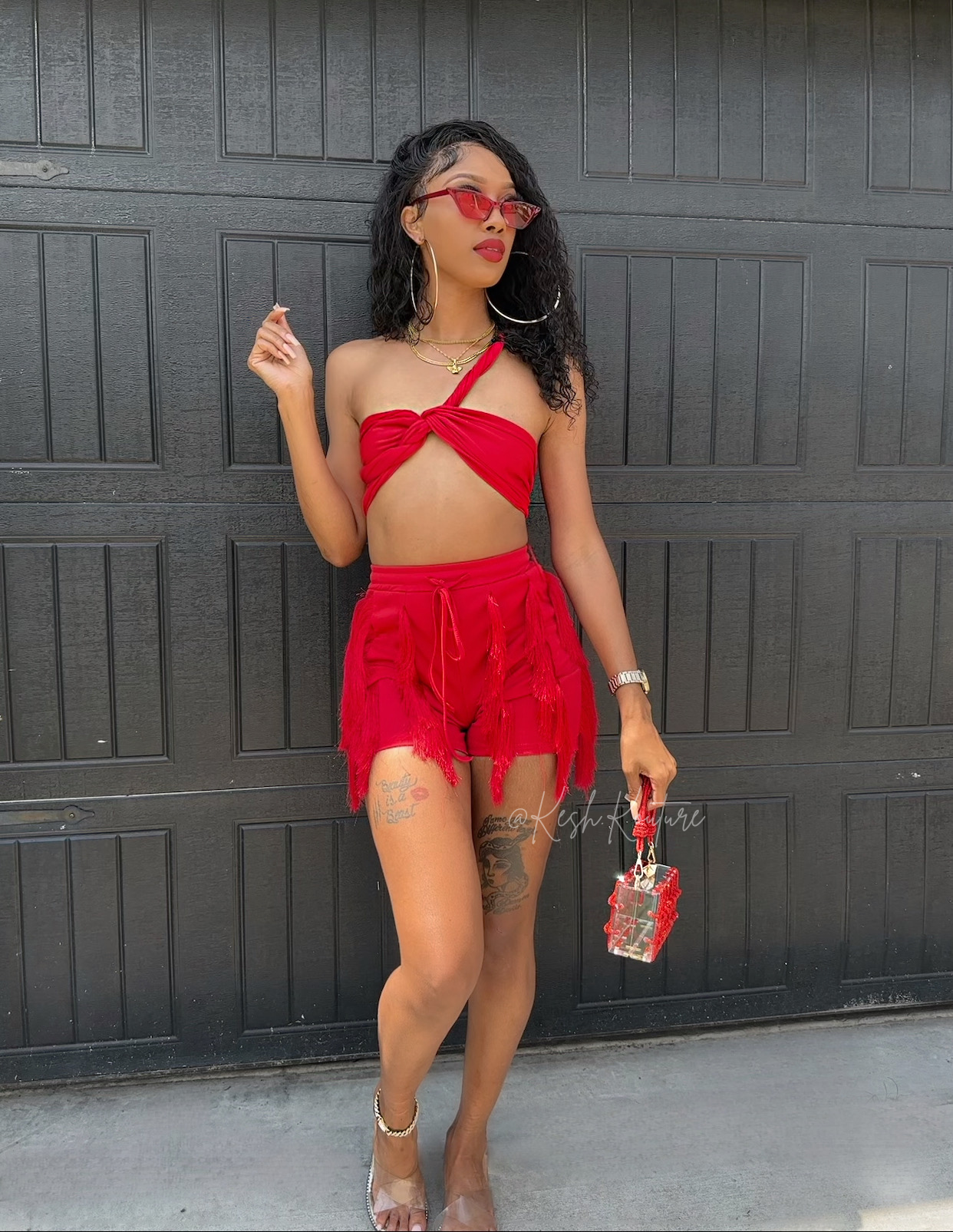 Wild Thoughts Freestyle Top Fringe Set