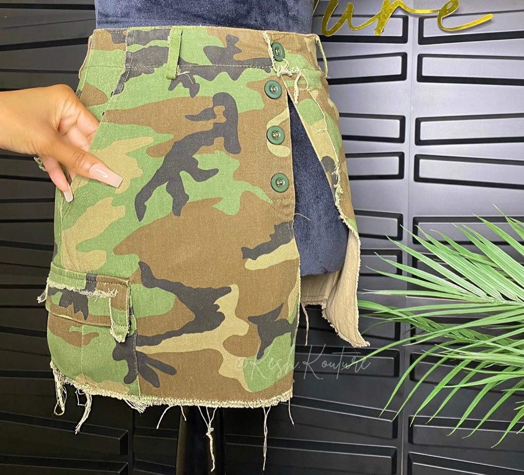 Camo Cutie Wrap Skirt