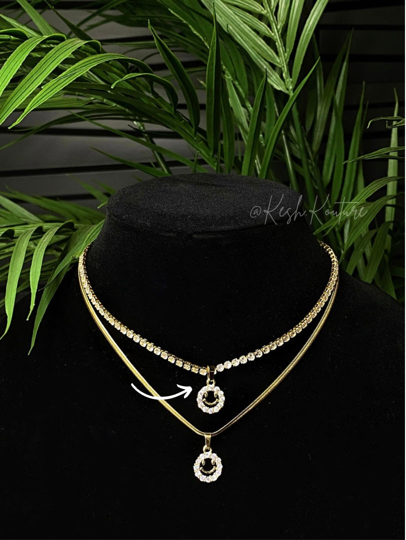 Smiley Face Tennis Chain