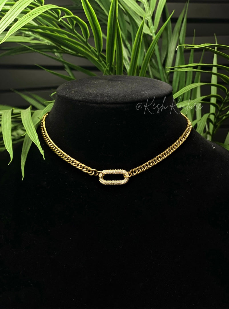 Oval Zircon Pendant