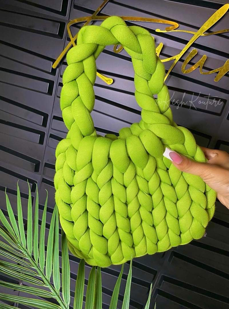 Lime Green Knot Bag