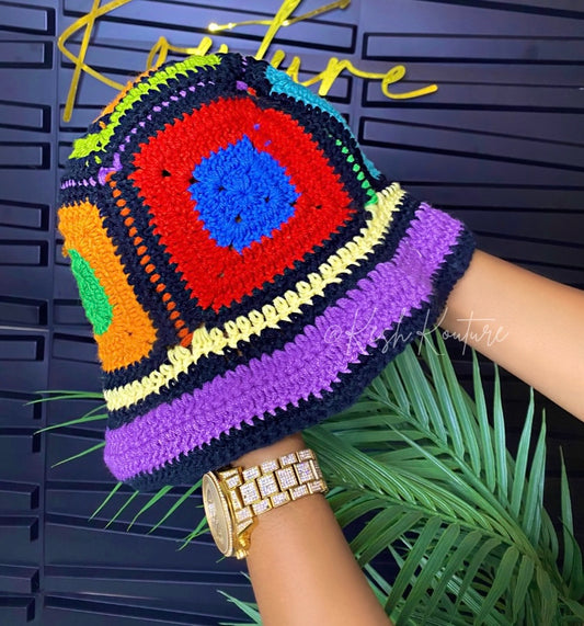 Taste the Rainbow Crochet Hat